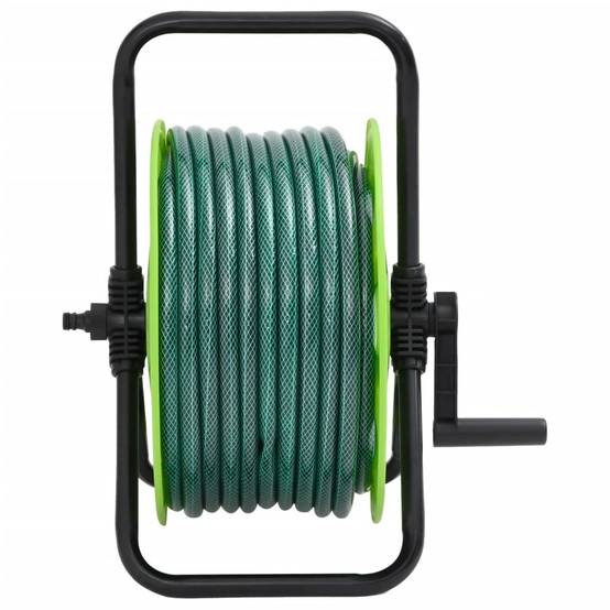 PANGIVO - Enrouleur de tuyau sur pied acier galvanisé et PVC vert 40.5 x 34.5 x 47 cm, poids:5.05kg - PANGIVO - Image 2