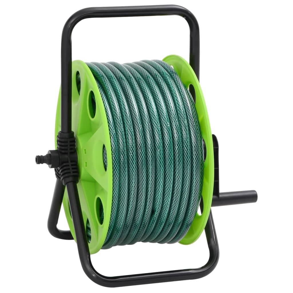 PANGIVO - Enrouleur de tuyau sur pied acier galvanisé et PVC vert 40.5 x 34.5 x 47 cm, poids:5.05kg - PANGIVO - Image 1