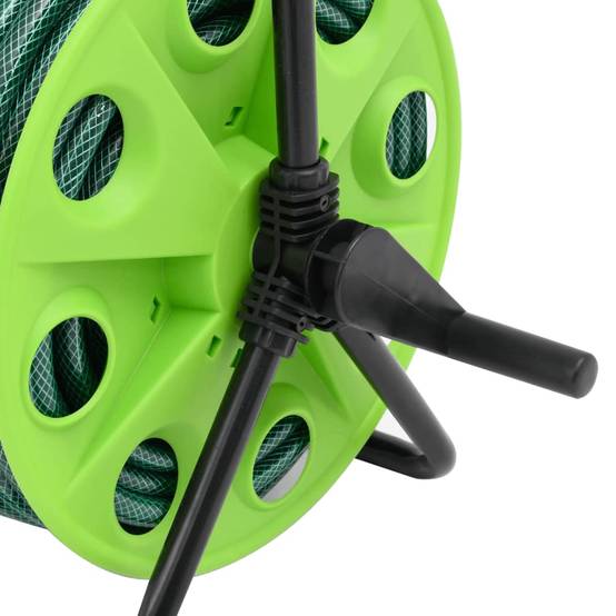 PANGIVO - Enrouleur de tuyau sur pied acier galvanisé et PVC vert 40.5 x 34.5 x 47 cm, poids:5.05kg - PANGIVO - Image 5