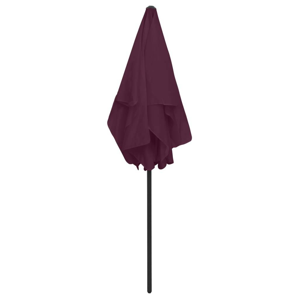 Helloshop26 - Parasol de plage rouge 180 x 120 cm bordeaux - Imagen 5