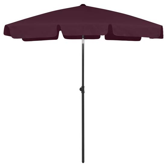 Helloshop26 - Parasol de plage rouge 180 x 120 cm bordeaux - Imagen 1