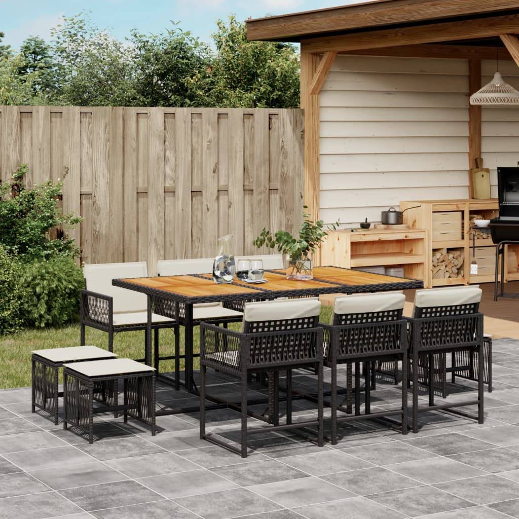 ComfortXL - Salon de Jardin Encastrable 10 Places avec 6 Chaises et 4 Tabourets Résine Tressée – ComfortXL Outdoor Living - Image 1