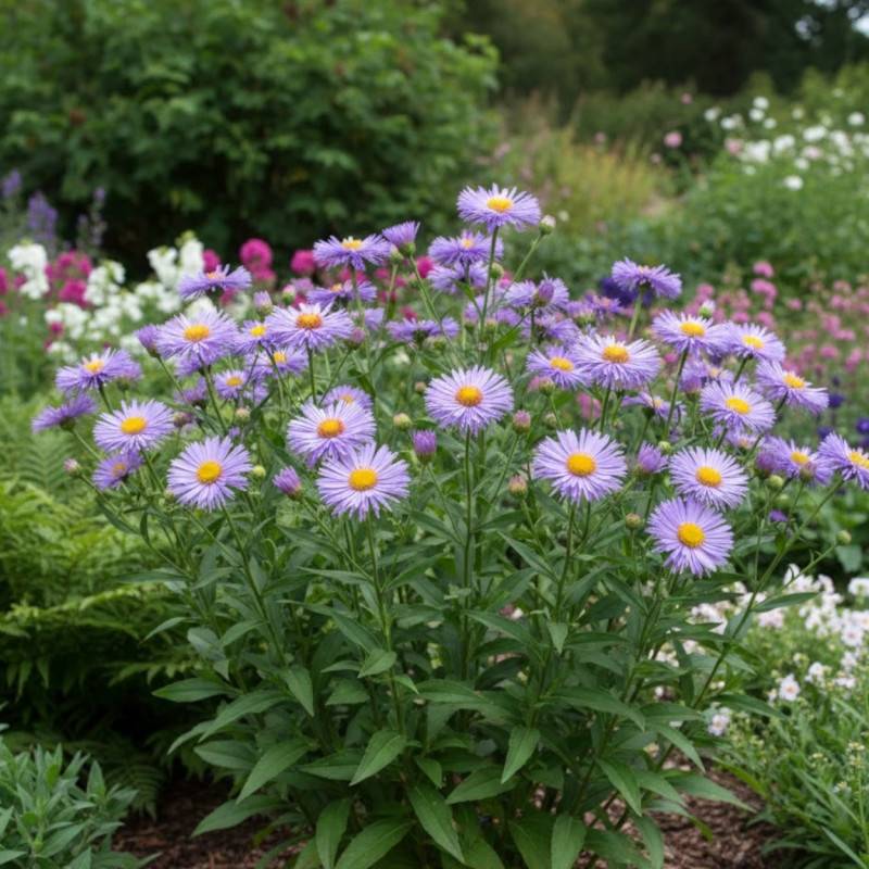 Aster d'été Rudolph Goethe à fleurs Bleue/ - feuillage Caduc - Godet - 5/20 cm