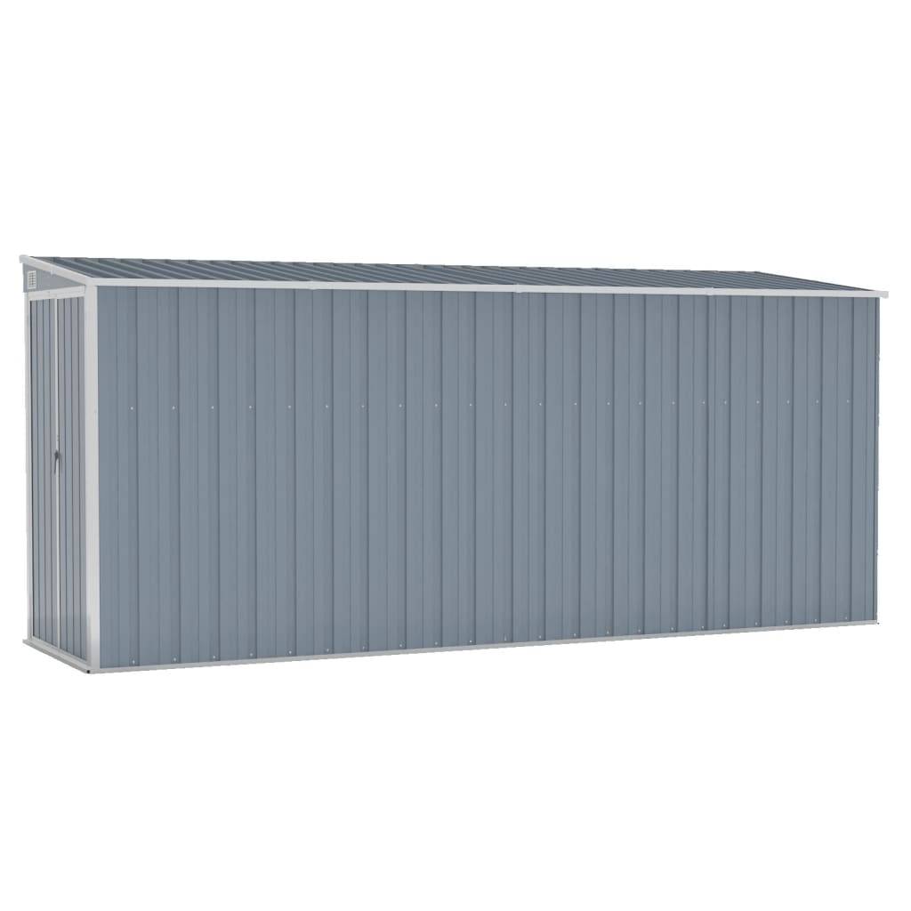 Maison Chic - Abri de jardin 4.51m² mural Cabane de jardin - Gris 118x382x178 cm Acier galvanisé - Meuble Pro MAISON CHIC - Imagen 1