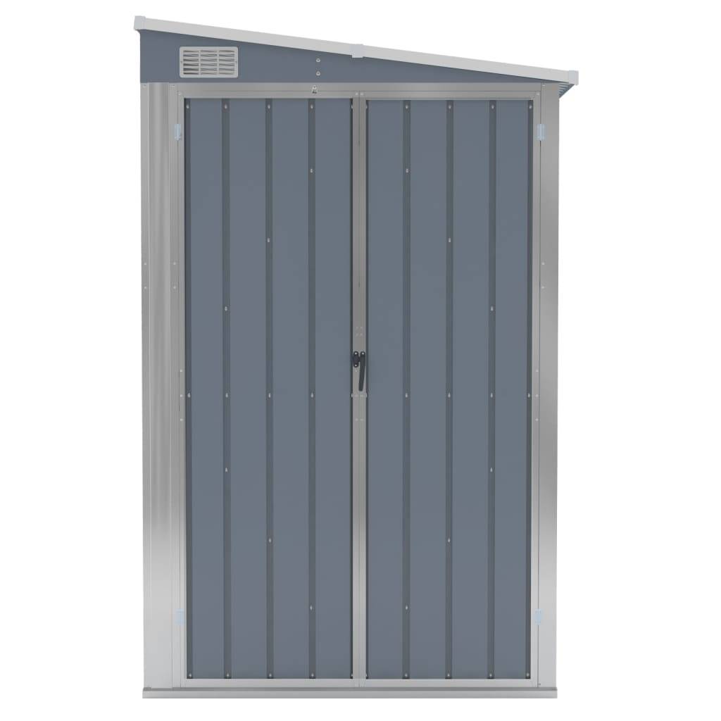Maison Chic - Abri de jardin 4.51m² mural Cabane de jardin - Gris 118x382x178 cm Acier galvanisé - Meuble Pro MAISON CHIC - Imagen 3