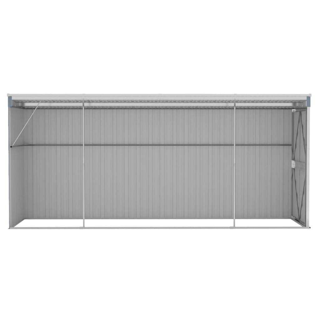 Maison Chic - Abri de jardin 4.51m² mural Cabane de jardin - Gris 118x382x178 cm Acier galvanisé - Meuble Pro MAISON CHIC - Imagen 5