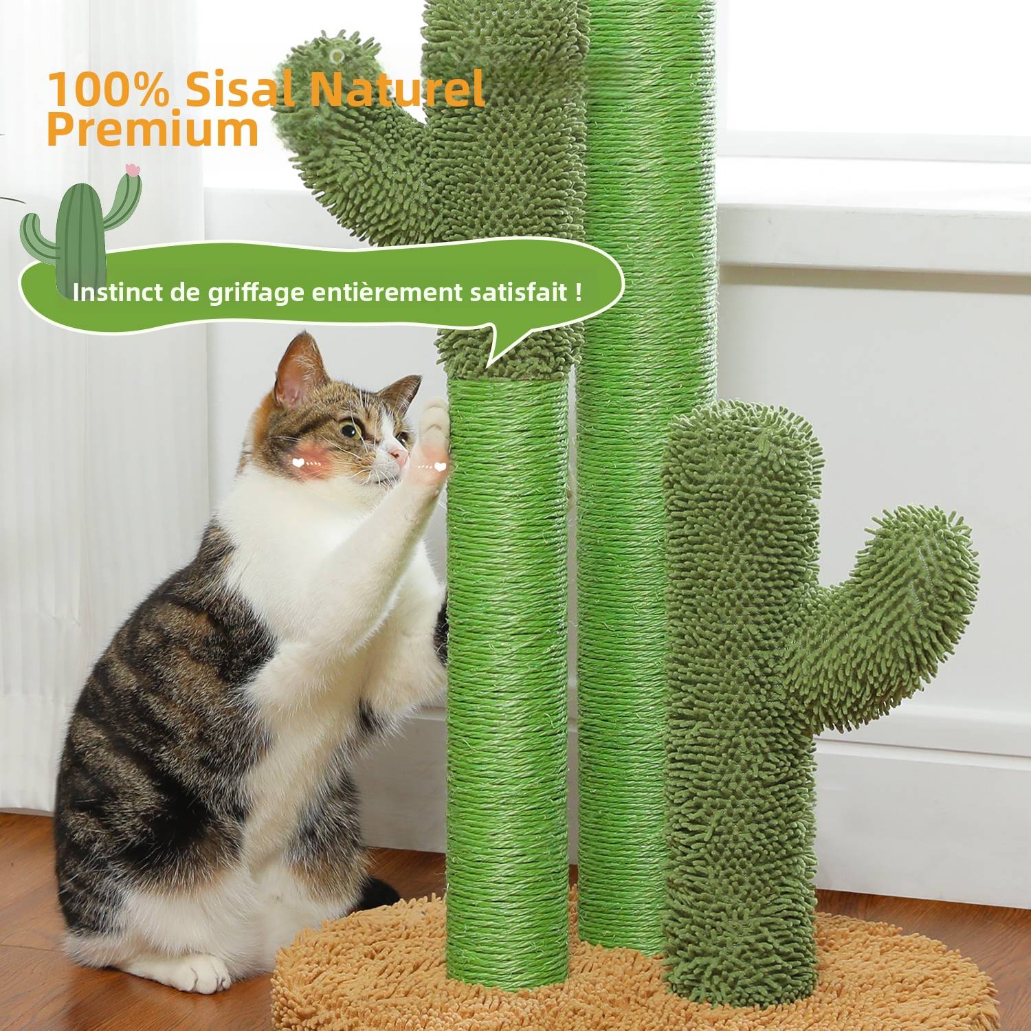 Arbre à Chat Cactus Lot de 3 Marron (XL) PAWZ Road - Image 4