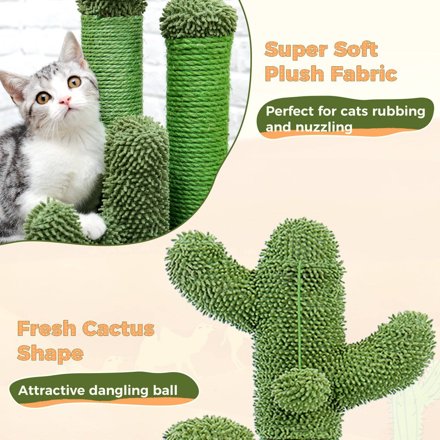 Arbre à Chat Cactus Lot de 3 Marron (XL) PAWZ Road - Image 7