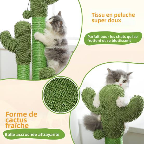 Arbre à Chat Cactus Lot de 3 Marron (XL) PAWZ Road - Image 3