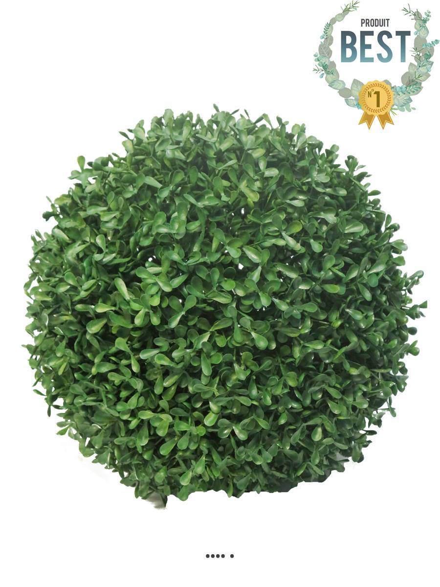 Artificielles - Boule de buis factice feuilles PE protection UV H 28 cm Vert - BEST - dimhaut: H 28 cm - couleur: Vert - Imagen 1