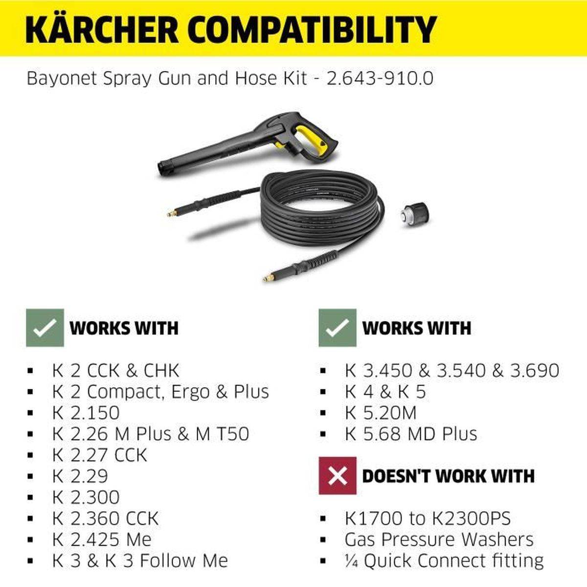 Kärcher - Set flexible haute pression Quick Connect 7,5 m et pistolet 13 cm - Karcher - Image 6