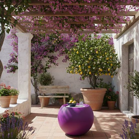 Table de jardin ronde querida hauteur 70 cm - plast'up rotomoulage - Imagen 4
