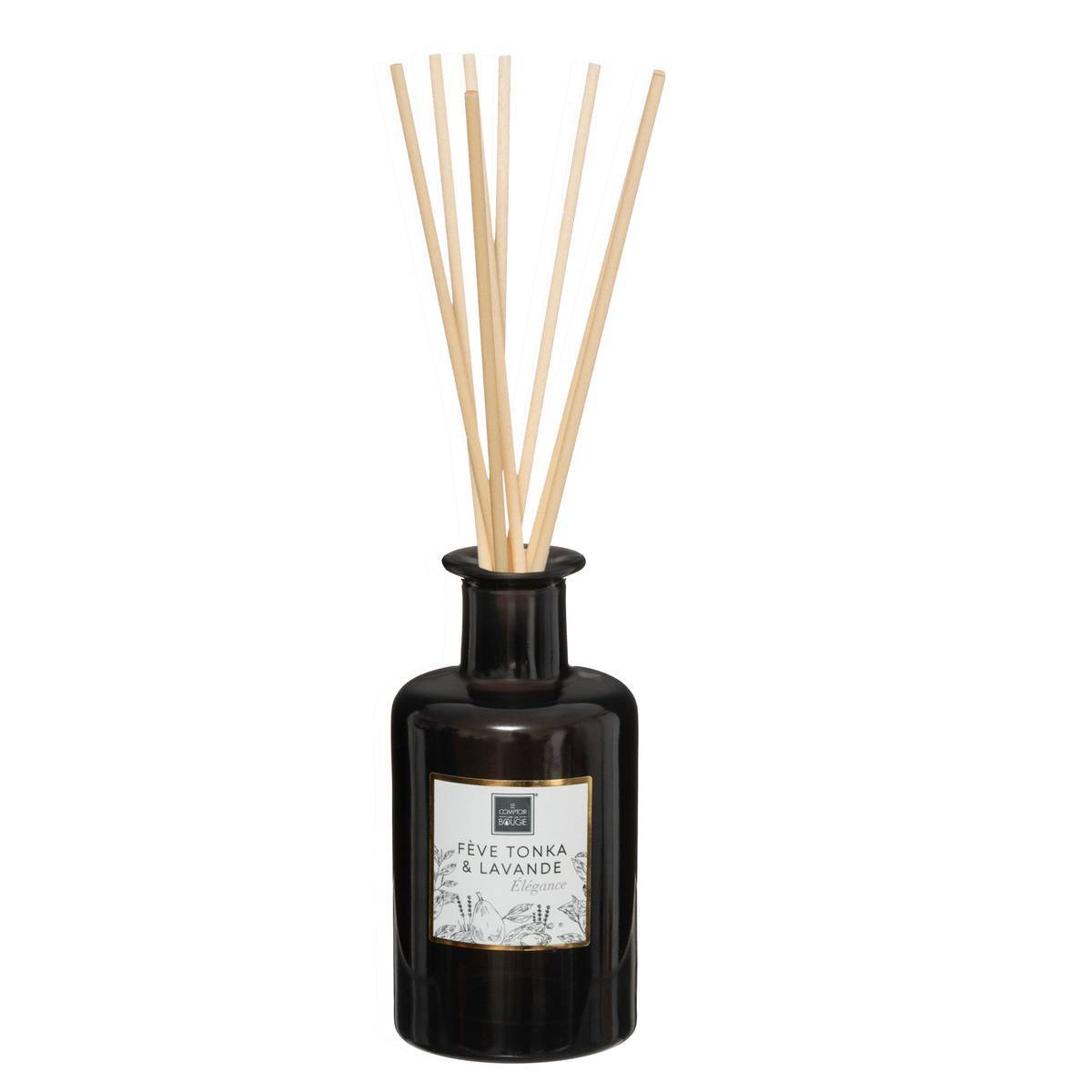 Atmosphera - Diffuseur de parfum Maël 200ml verre Fève tonka et lavande - Atmosphera Créateur d'intérieur - Imagen 1