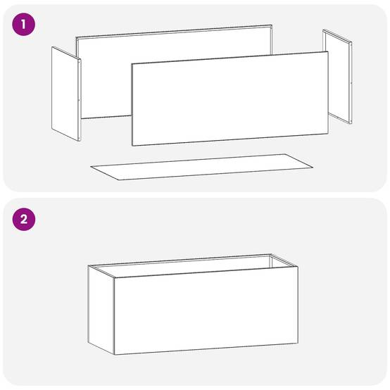Vidaxl - Cache-pot de jardin 2 pc Noir 80 x 40 x 40 cm vidaXL 8005233 - Image 8