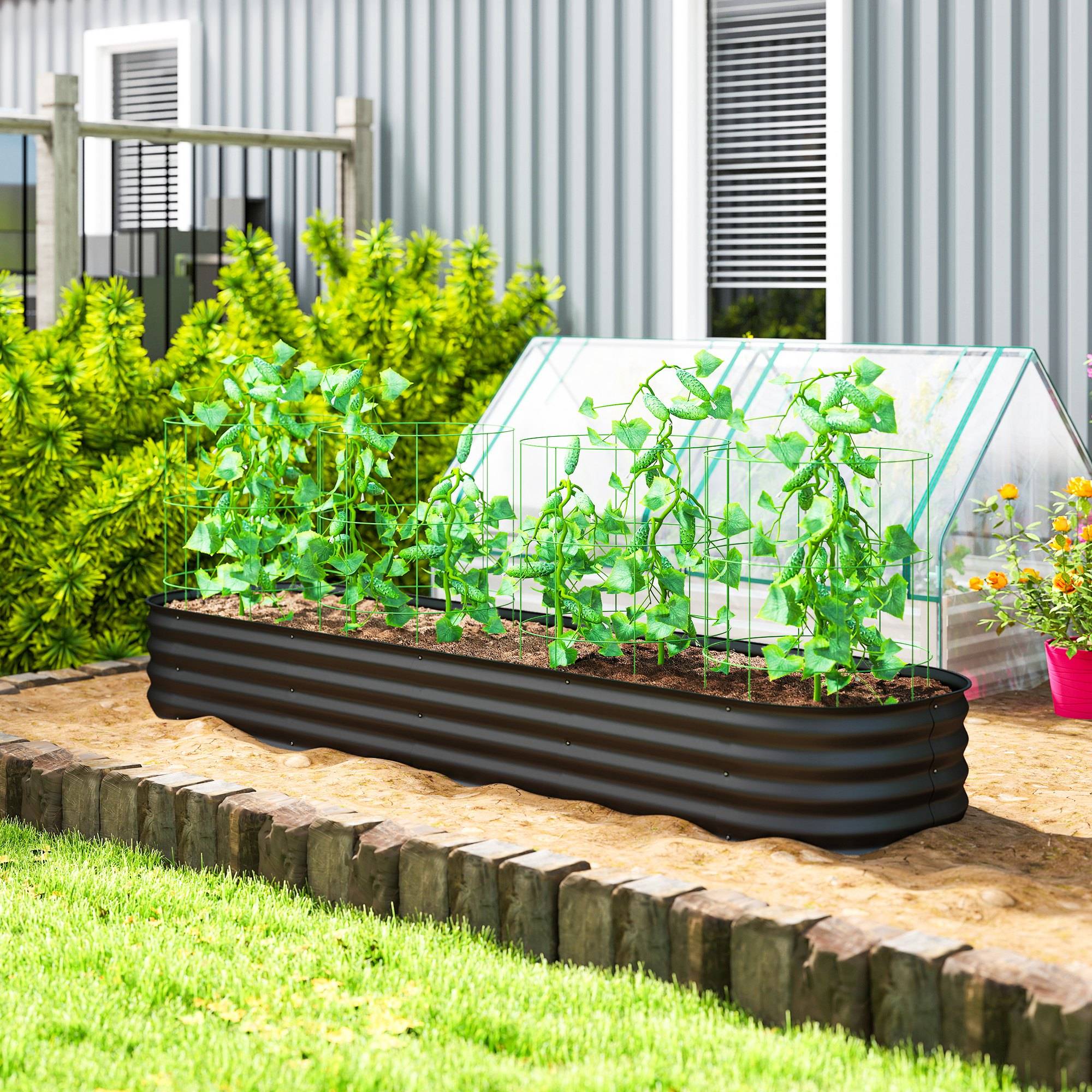 PANGIVO - Carré potager acier 240 x 62 x 30 cm - PANGIVO - Image 3