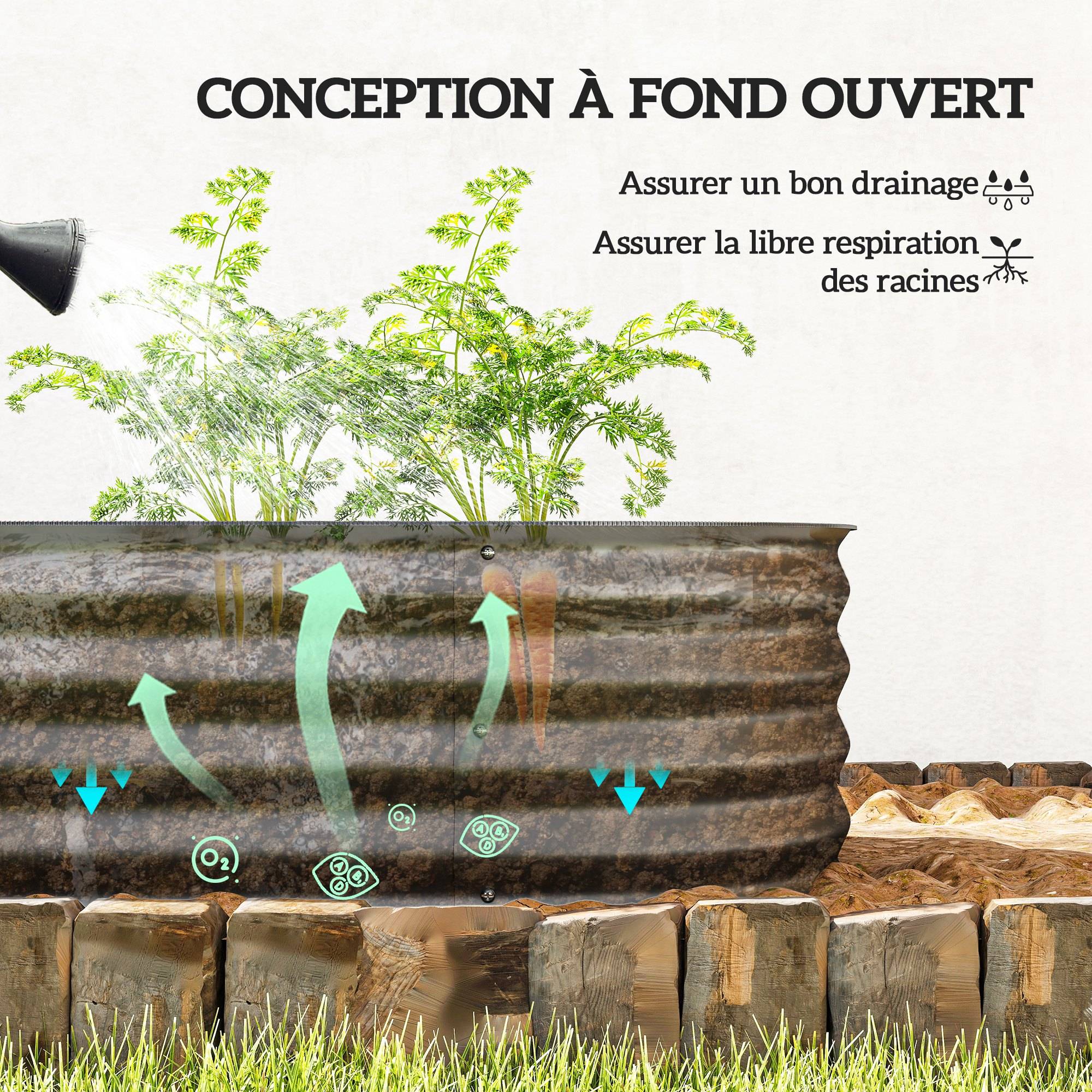 PANGIVO - Carré potager acier 240 x 62 x 30 cm - PANGIVO - Image 7