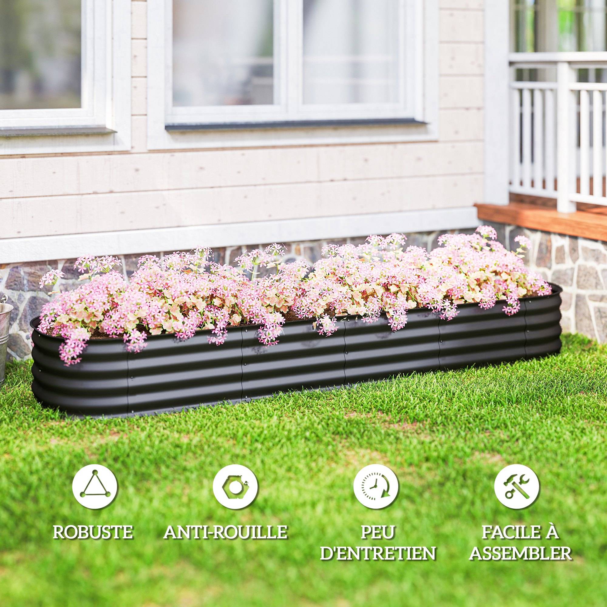 PANGIVO - Carré potager acier 240 x 62 x 30 cm - PANGIVO - Image 9