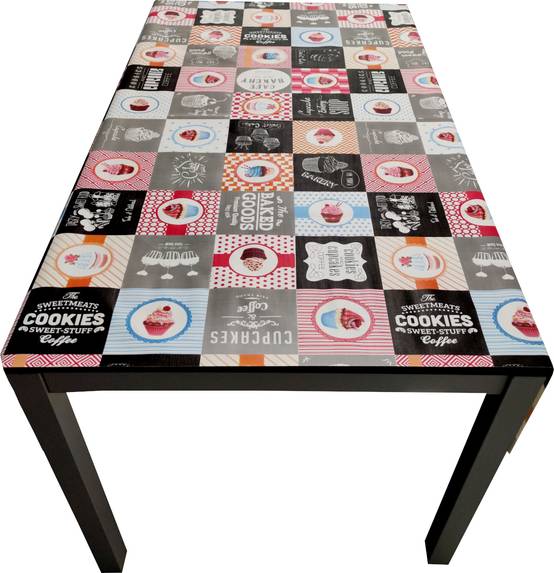 Nappe Composition PVC Base Polyester Anti-taches Muffins Taille 140X220 CM - Imagen 2