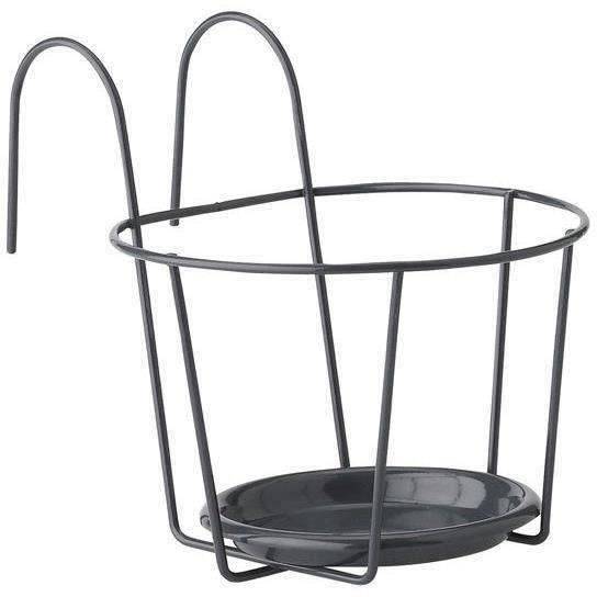 Garden ID - Porte Pot Balcon - GARDEN ID - 21 cm Anthracite - Taille Optimale - Design Élégant - Support Sûr