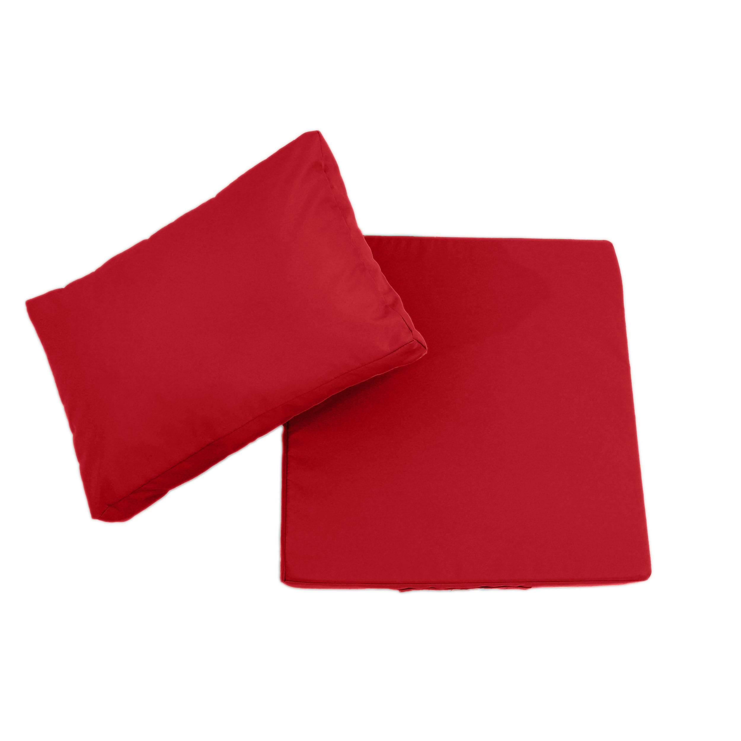 Coussins pour salon de jardin déhoussable 50x60cm Rouge - Déco arts - Image 6