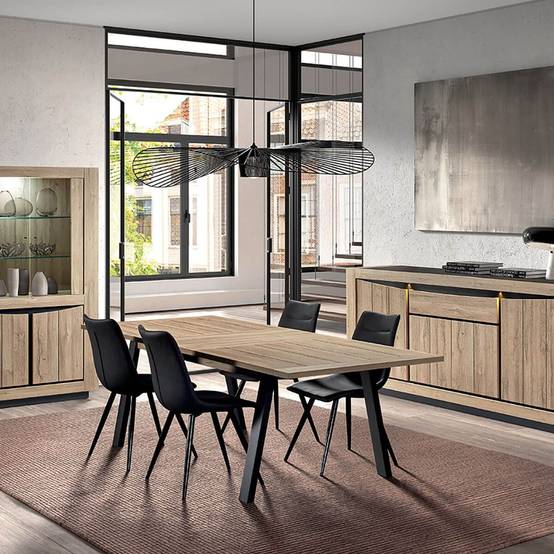 Ensemble Séjour avec Table Allongeable - HORATIO - Image 2