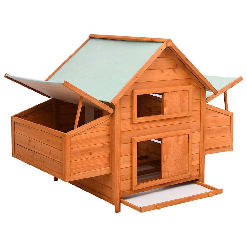Vidaxl - Poulailler 150x96x110 cm Bois de sapin massif vidaXL 171459 - Image 2