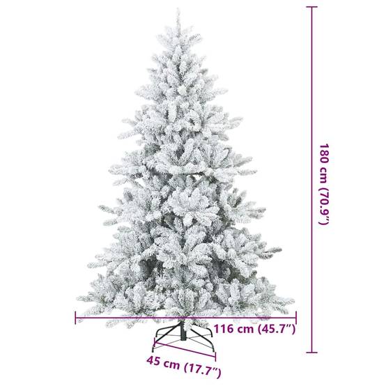 Vidaxl - Sapin de Noël Artificiel à Branches Articulées Blanc 180 cm vidaXL 3397725 - Image 3