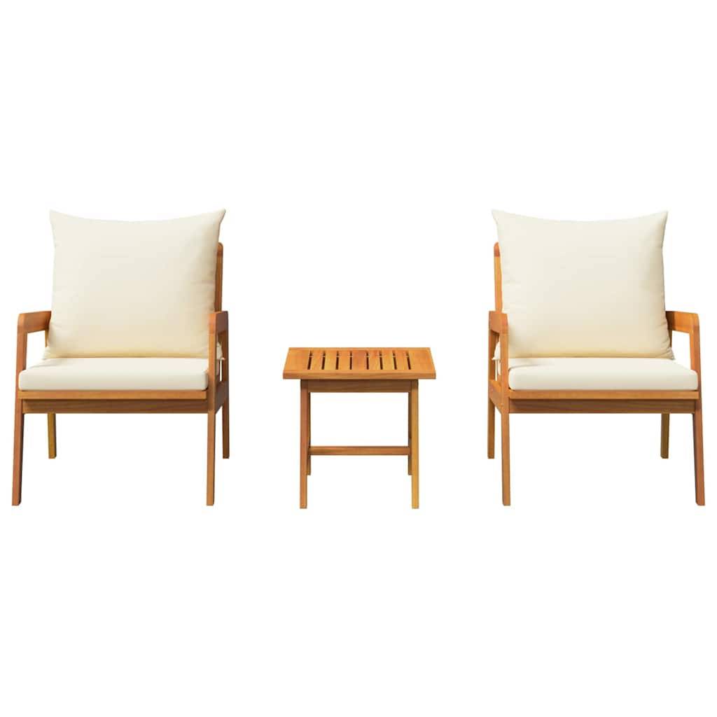 Vidaxl - Ensemble bistrot avec coussin 3 pcs Marron Bois d'Acacia Massif vidaXL 4106456 - Image 9