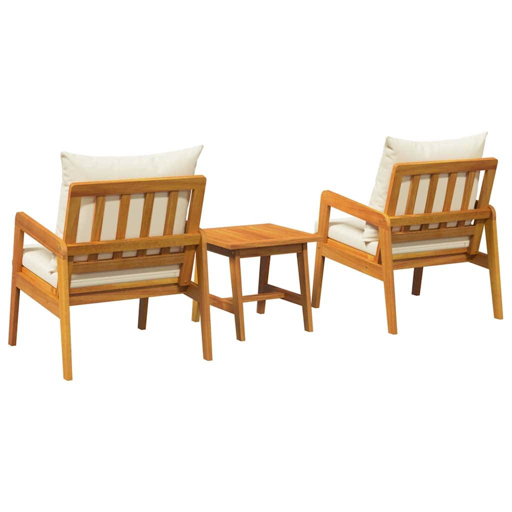 Vidaxl - Ensemble bistrot avec coussin 3 pcs Marron Bois d'Acacia Massif vidaXL 4106456 - Image 8