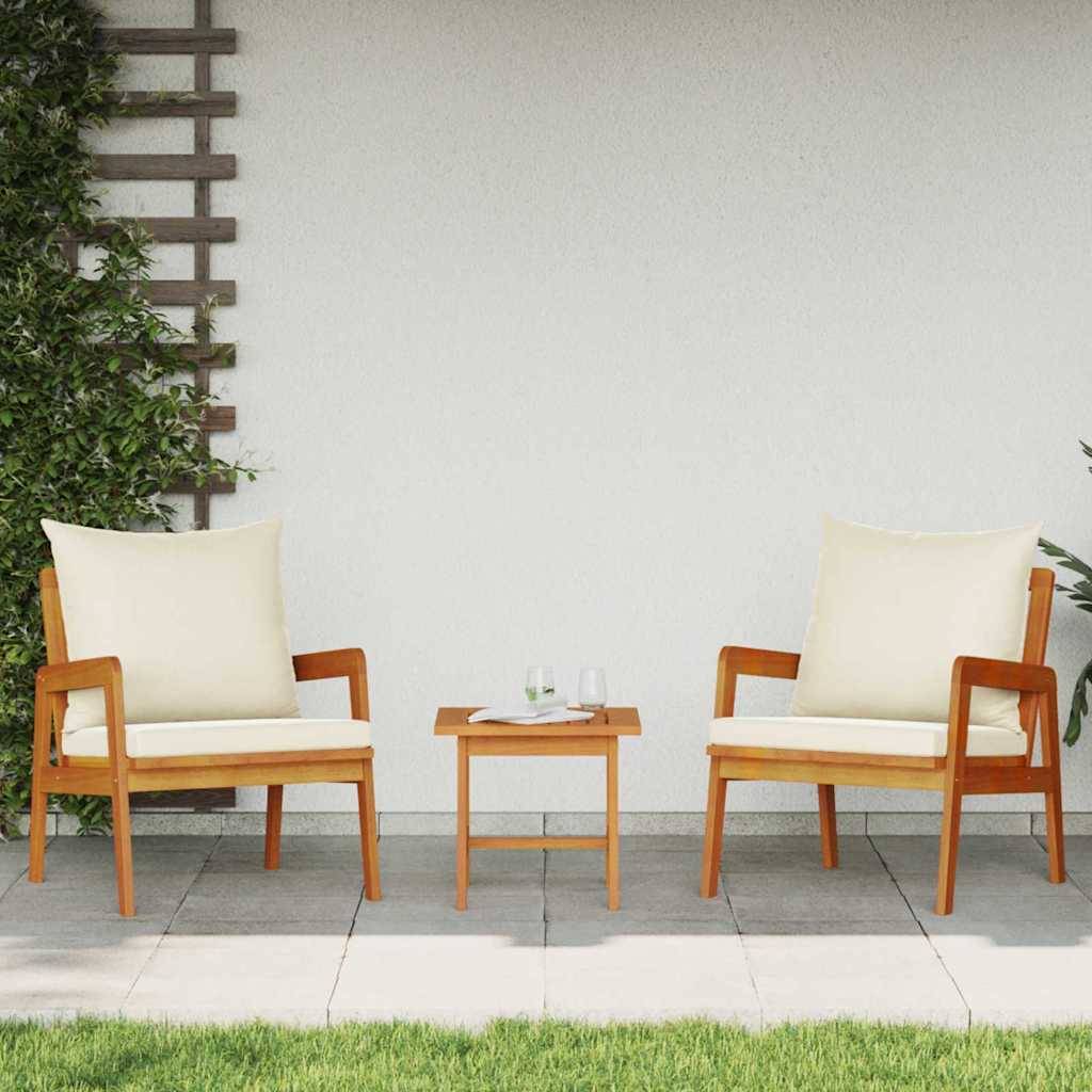 Vidaxl - Ensemble bistrot avec coussin 3 pcs Marron Bois d'Acacia Massif vidaXL 4106456 - Image 5