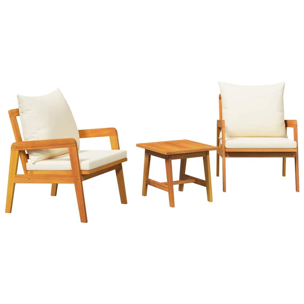 Vidaxl - Ensemble bistrot avec coussin 3 pcs Marron Bois d'Acacia Massif vidaXL 4106456 - Image 2