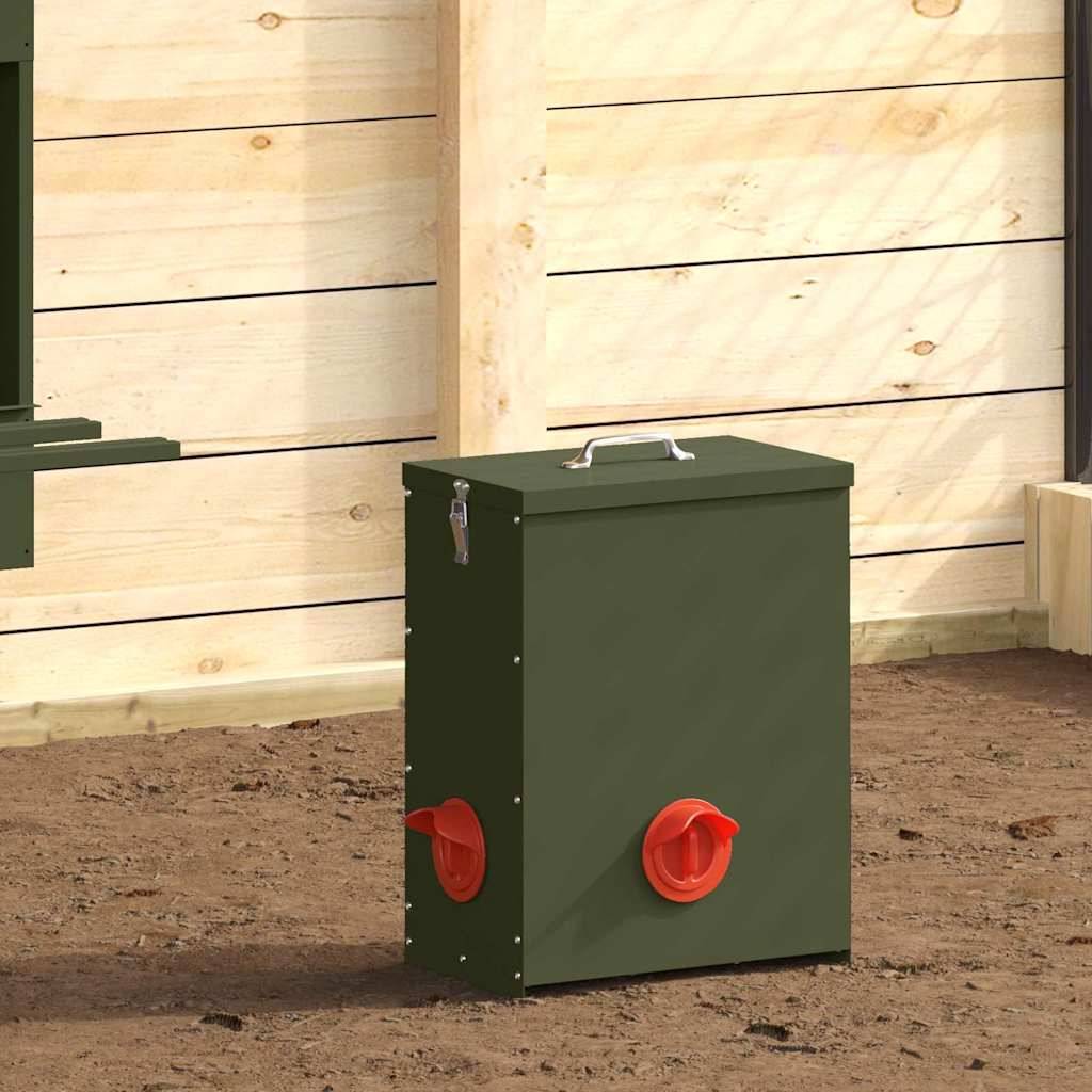 Lot de 2 Grands Distributeurs Métal 25kg Vert Olive - ComfortXL Outdoor Living - Image 1