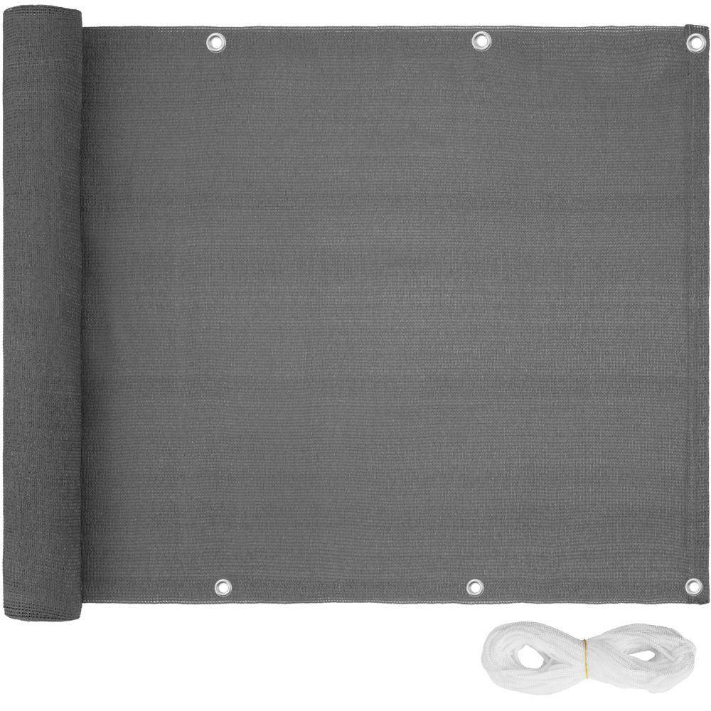 Helloshop26 - Canisse brise vue paravent pour balcon gris 90 cm - Imagen 1