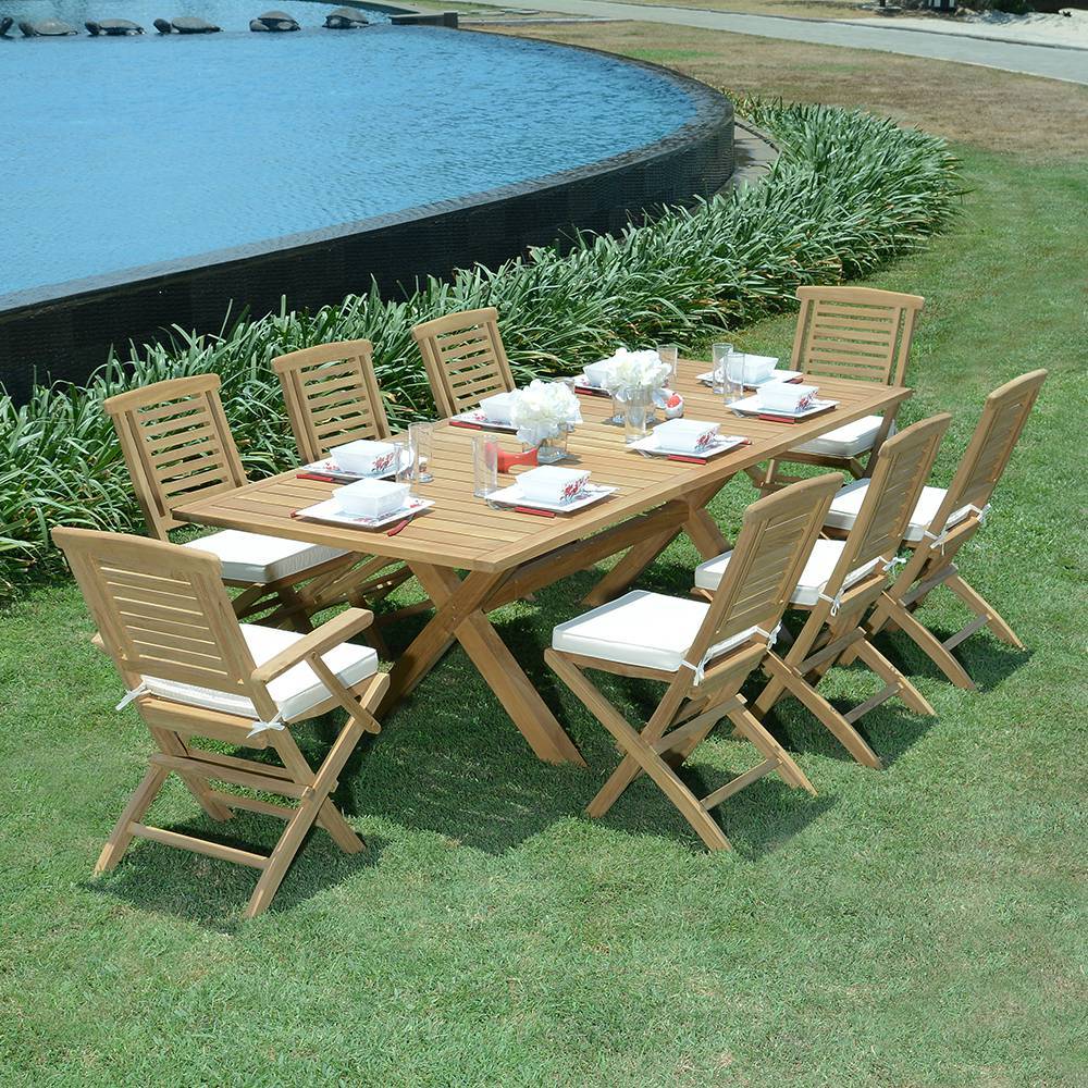 Salon de jardin teck massif Livourne, 8 places - TECK'Attitude - Imagen 2