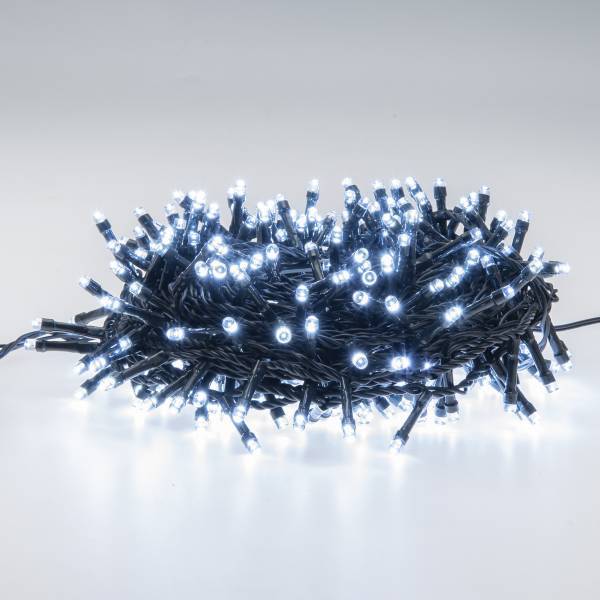 Lotti - Guirlande 8 effets blanc froid 12.5M 300 LED câble vert foncé timer IP44 extérieur Lotti - Imagen 1