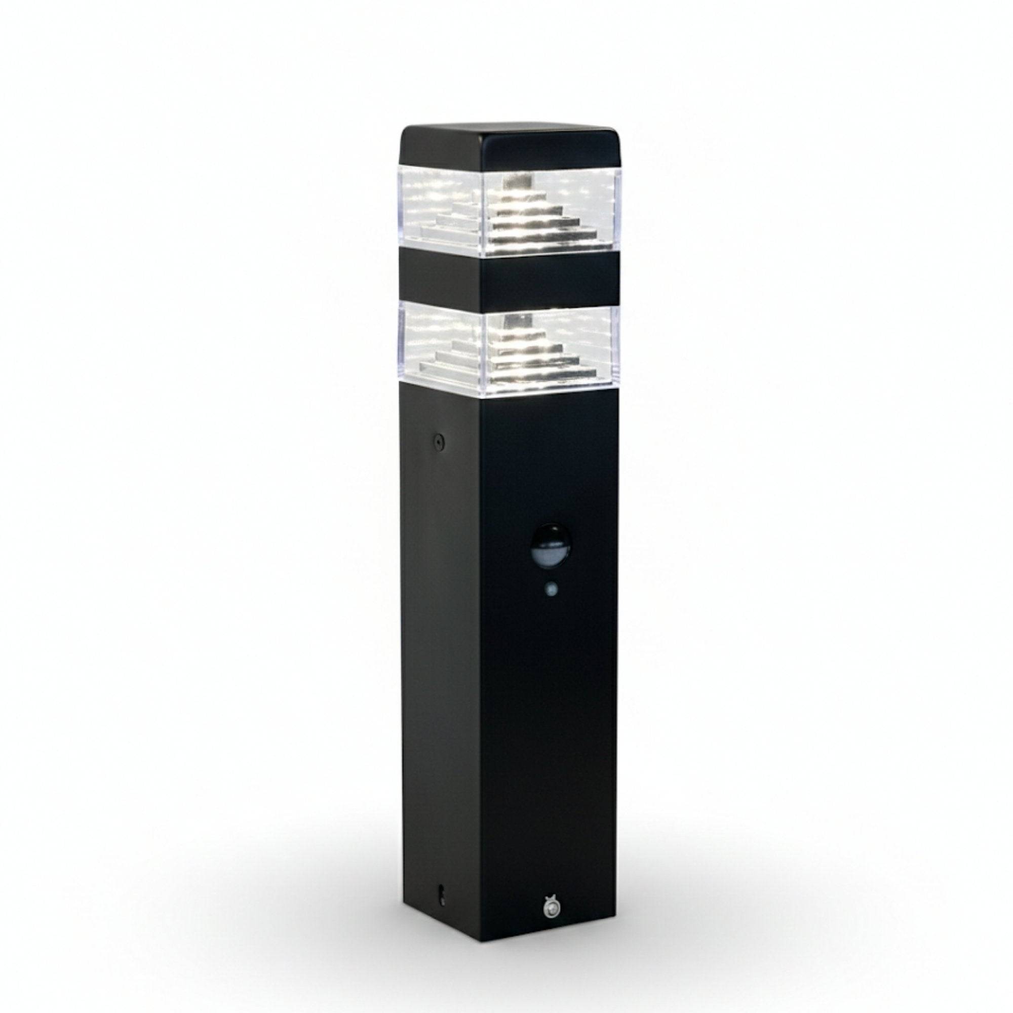 Borne extérieure Pyramide 1000 lumens avec détecteur - Image 1