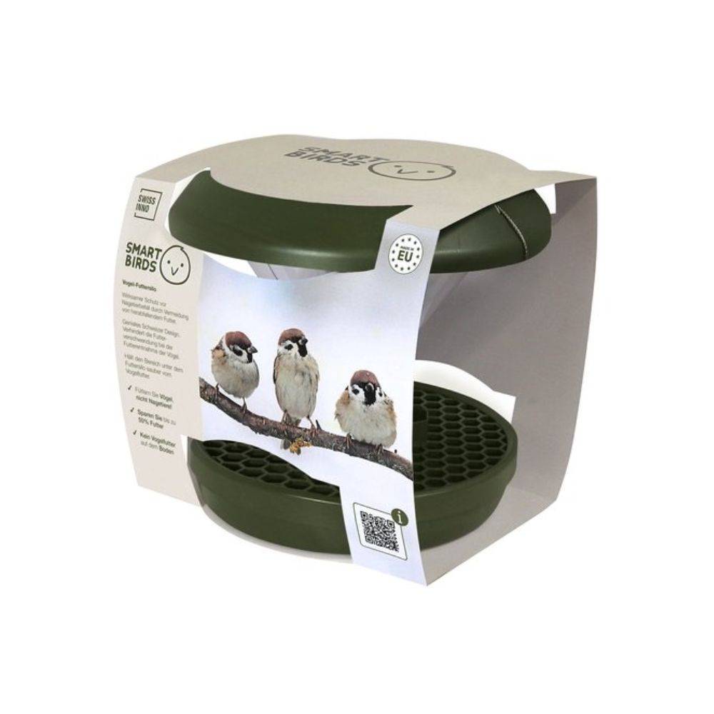 Mangeoire anti-nuisibles SMART BIRDS pour oiseaux verte SWISSINNO - Imagen 3