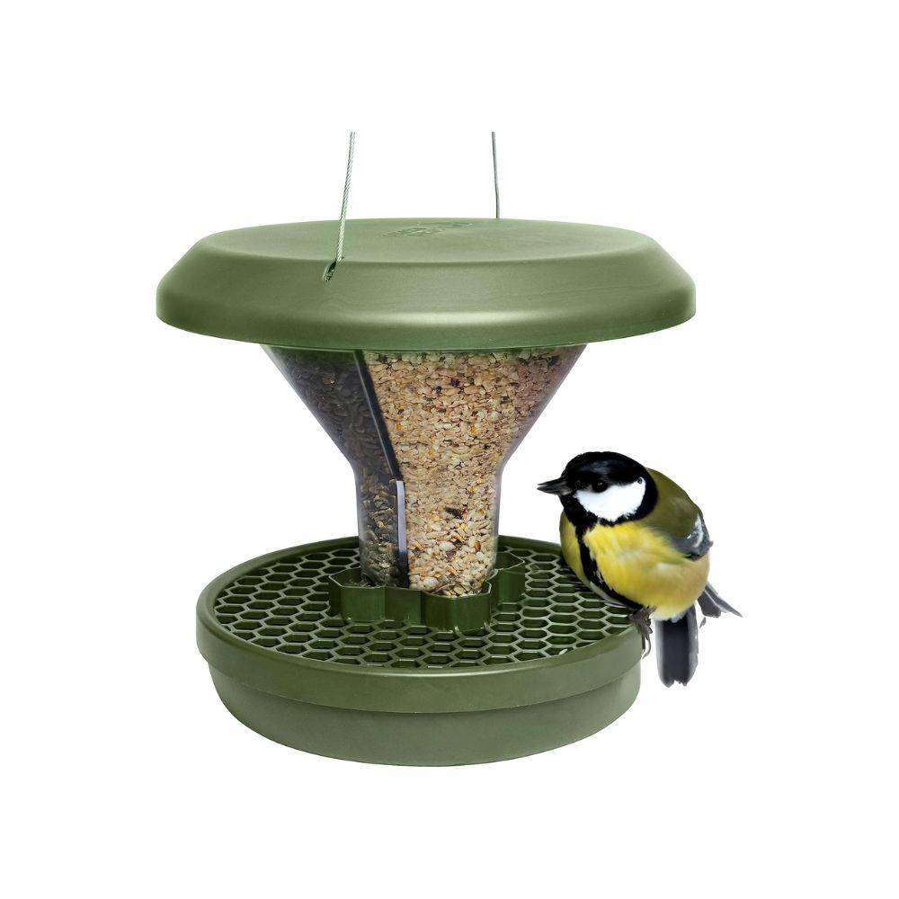 Mangeoire anti-nuisibles SMART BIRDS pour oiseaux verte SWISSINNO - Imagen 2