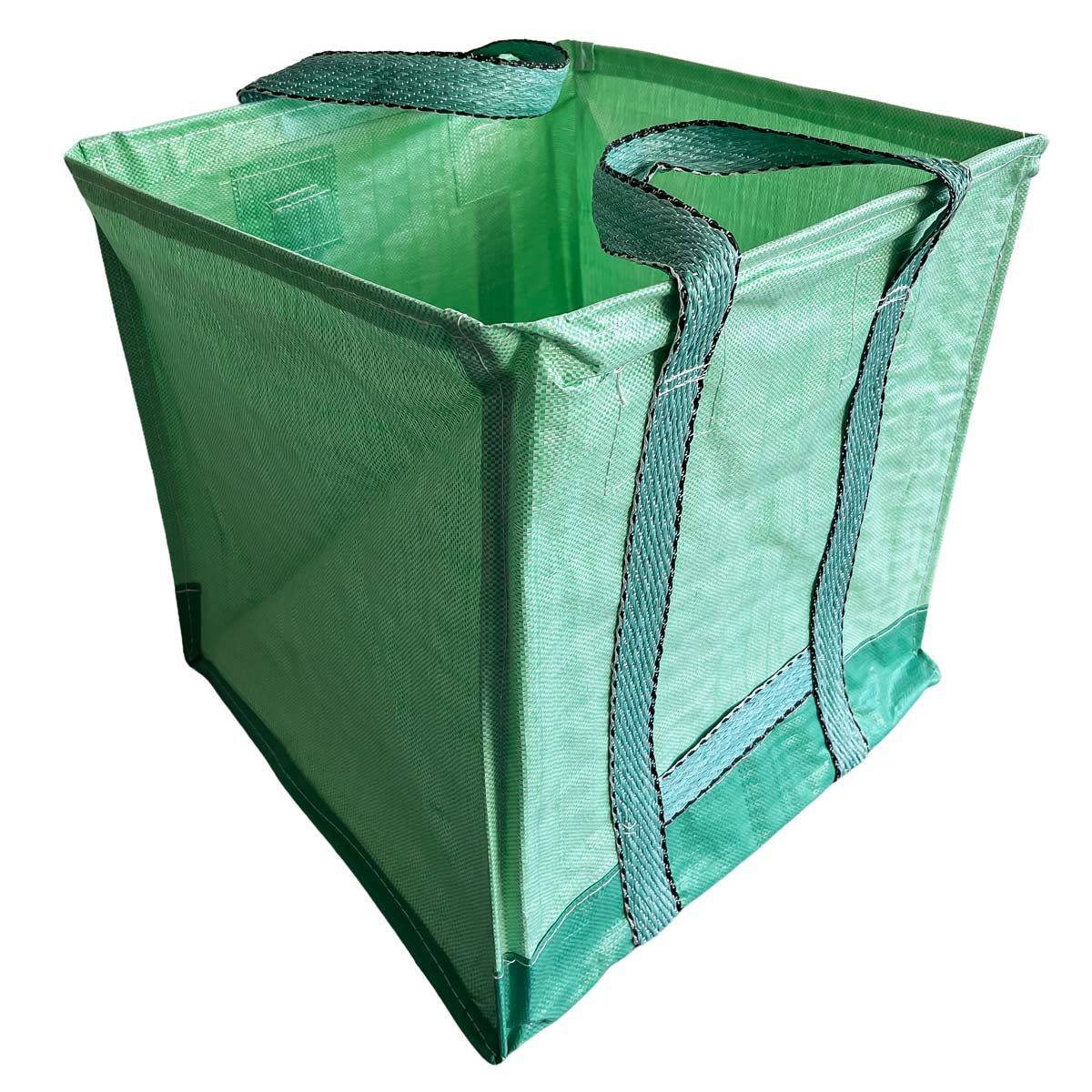 Sac à déchets renforcé 148L - SC175MU - Carré - Vert - Qualité PRO - Sac pliable et réutilisable pour transport et tri TECPLAST - Image 1