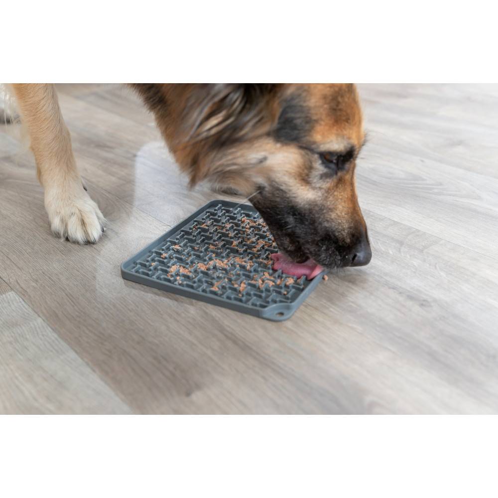 Trixie - Assiette à lécher Lick'n'Snack 20 x 20 cm gris pour chien - Imagen 3