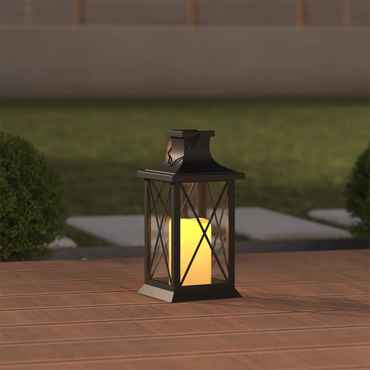 Atmosphera - Lanterne solaire noir H28cm - Atmosphera Créateur d'intérieur - Imagen 1