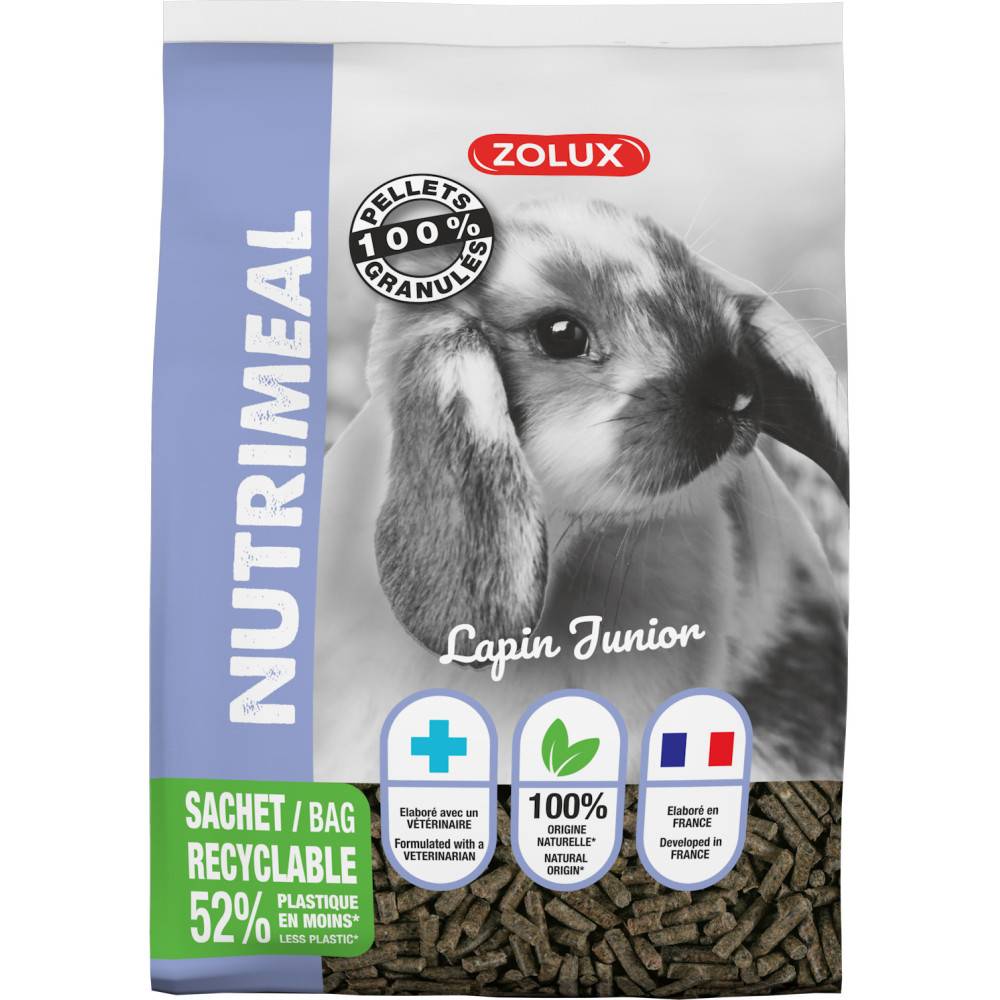 Zolux - zolux - Granulés lapin nain junior nutrimeal - 800g. - Imagen 4
