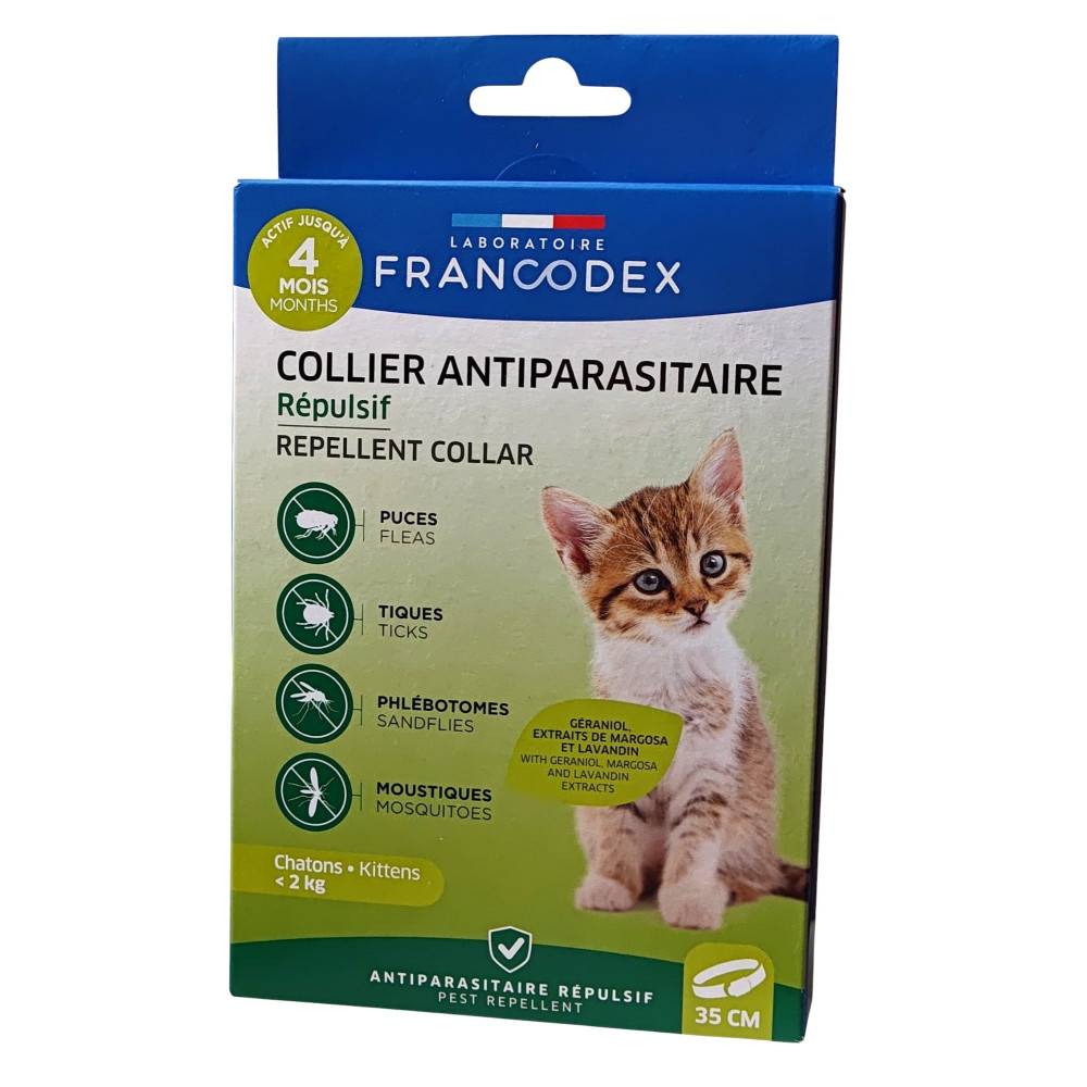Francodex - Collier Antiparasitaire Répulsif 35 cm pour chaton moins de 2 kg - Image 1