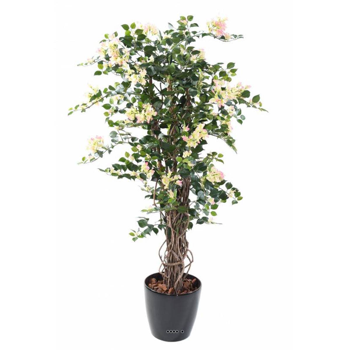 Artificielles - Bougainvillier artificiel tronc bois H150 cm Crème-Rose