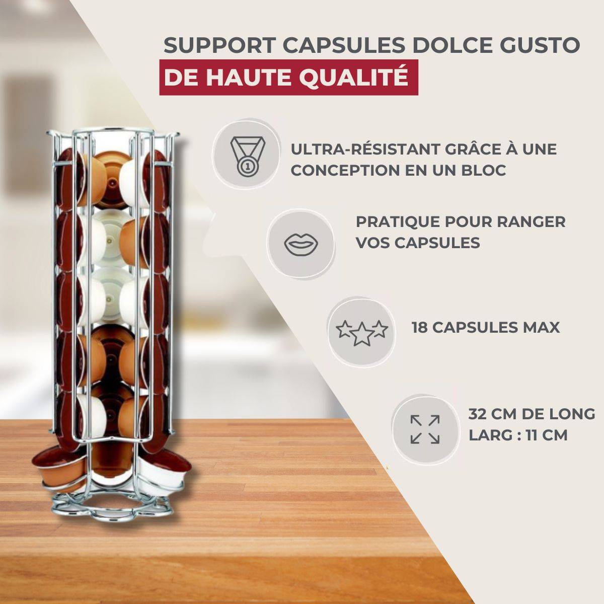 Distributeur Capsules Nespresso Fackelmann - Gris - Modèle Z8 - Neuf