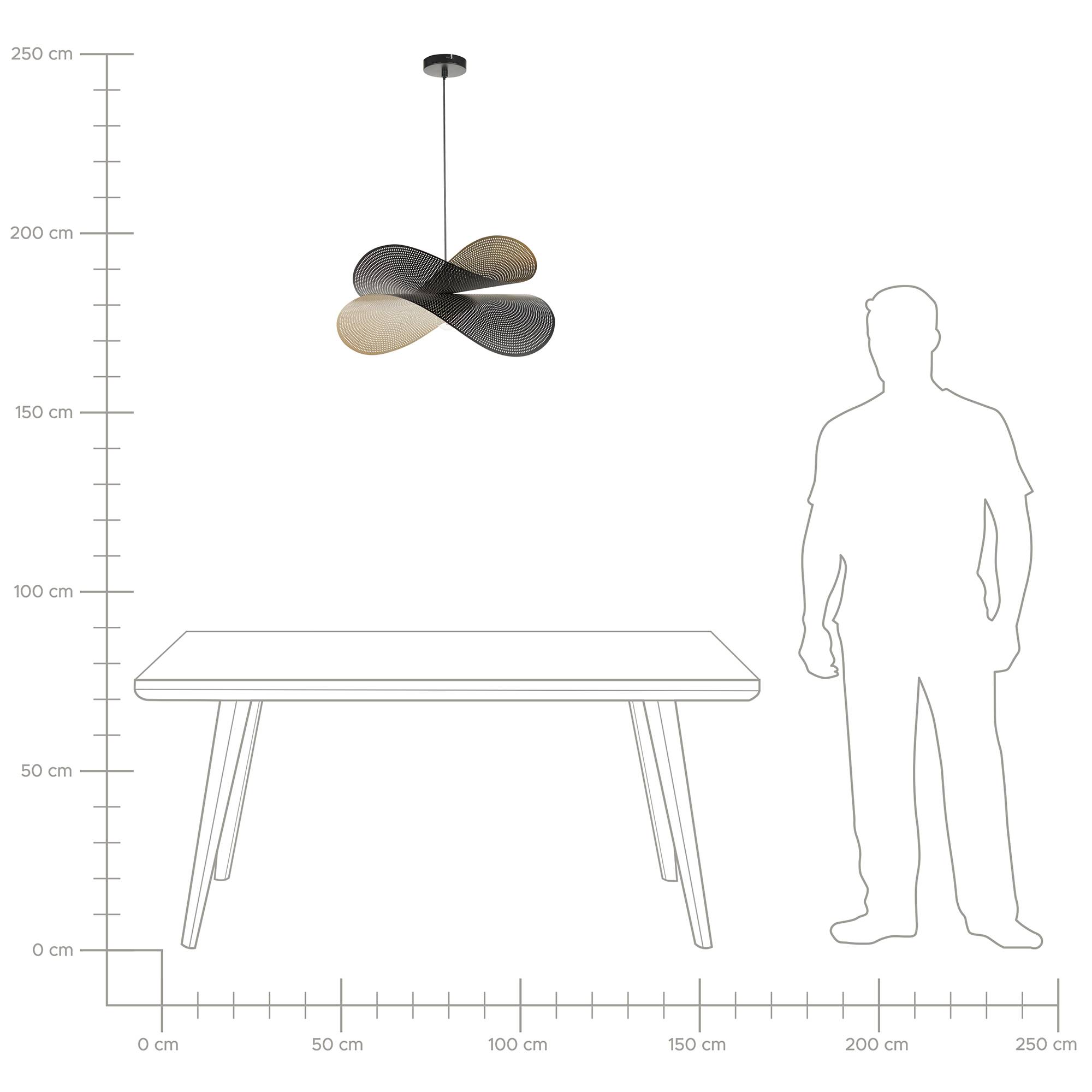Beliani - Lampe suspension Métal Doré DOYLES - 60x50x150- Beliani - Image 7