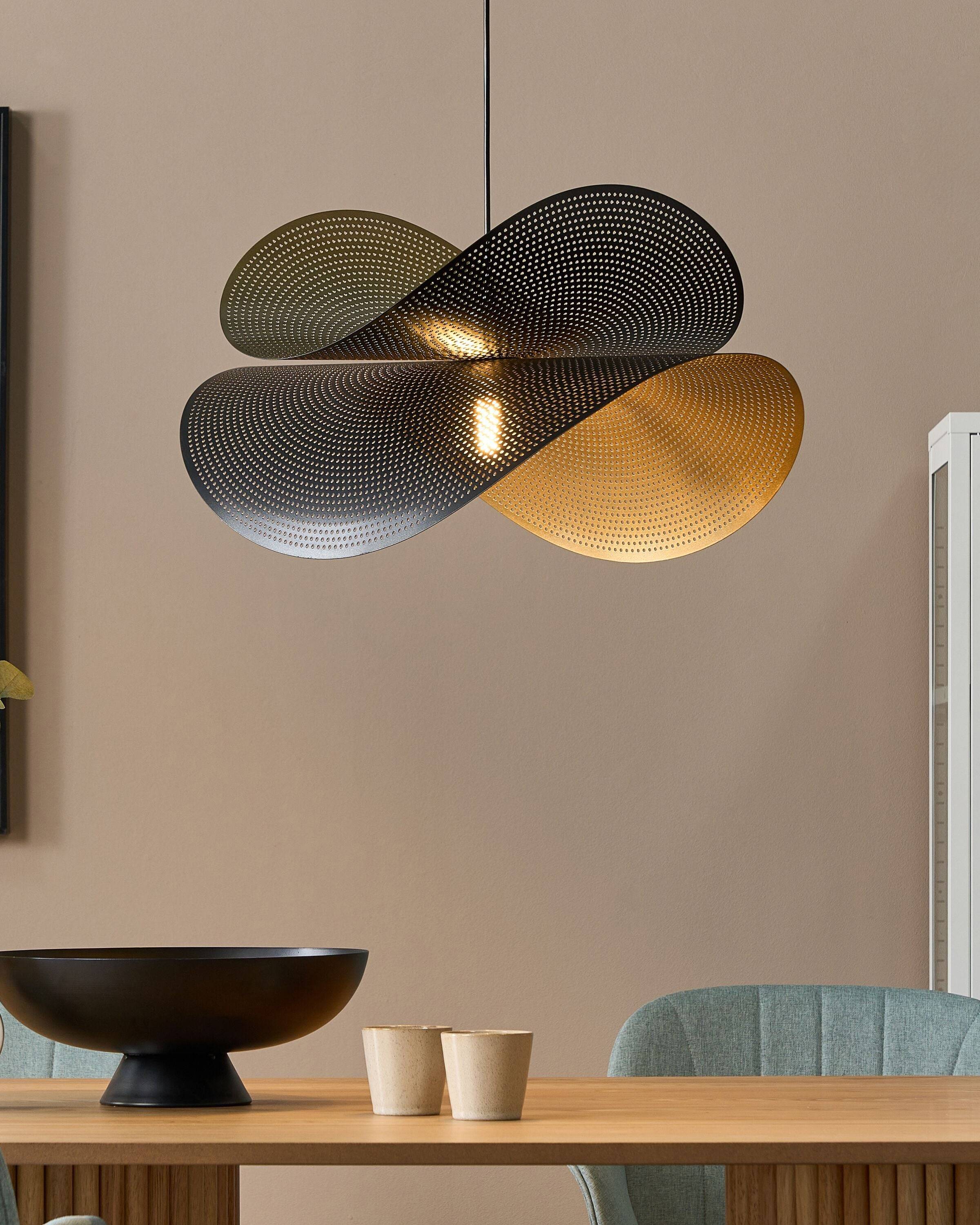 Beliani - Lampe suspension Métal Doré DOYLES - 60x50x150- Beliani - Image 1