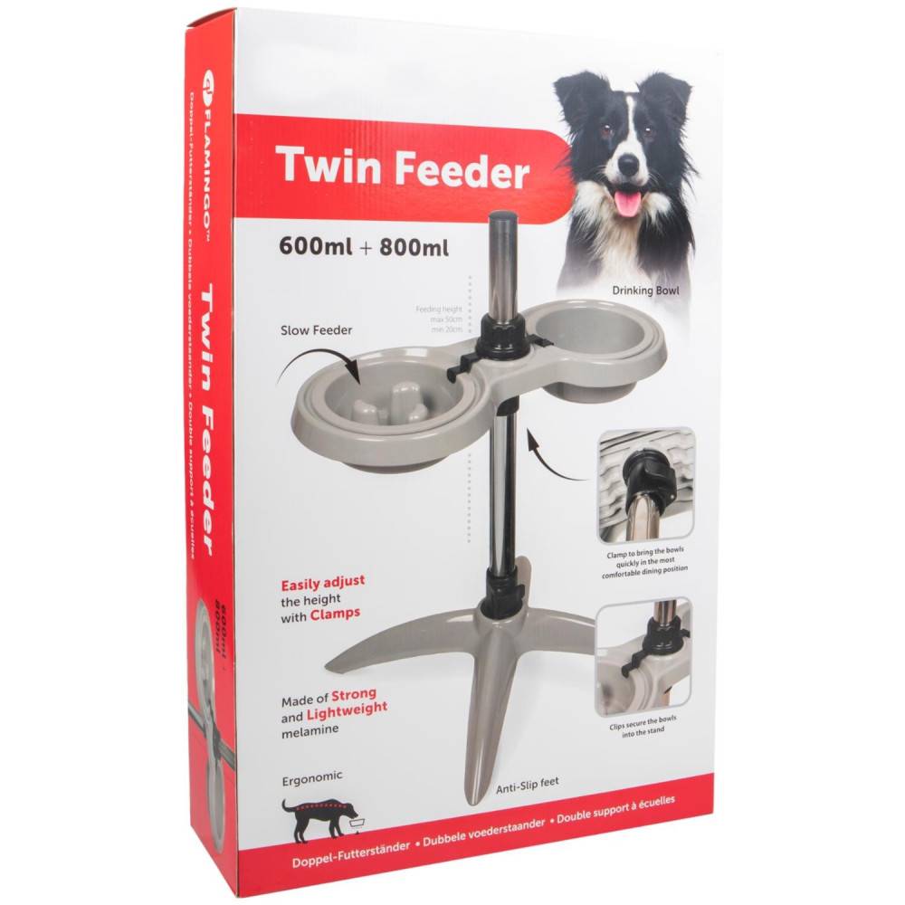 Support et gamelles mélamine . taille S. 600 et 800 ml. pour chiens. - Image 7