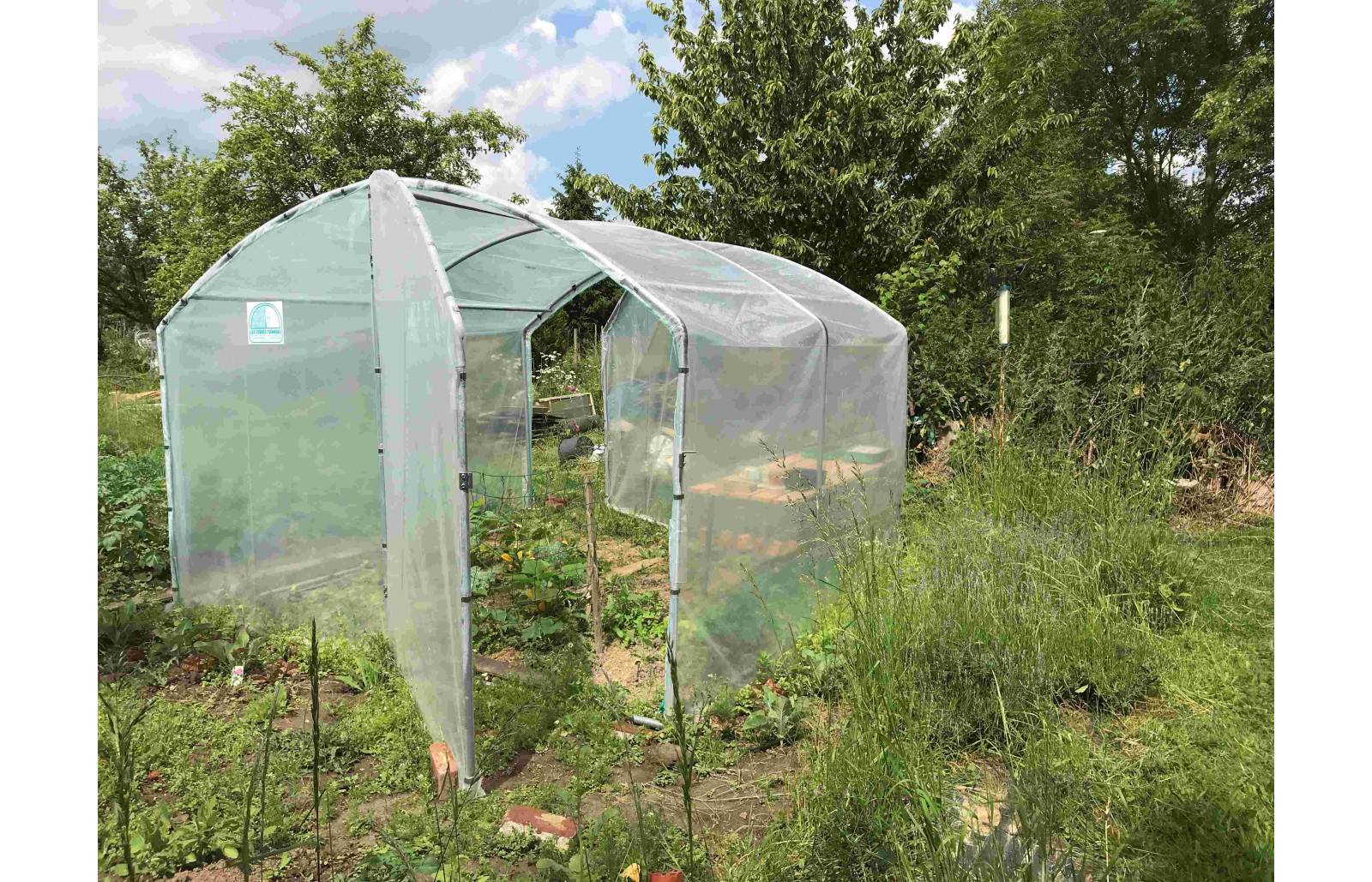 Serre tunnel de jardin - 13,5m² - 3 x 4,5 m - pieds droits - haute résistance à petit prix - LES SERRES TONNEAU - Image 8