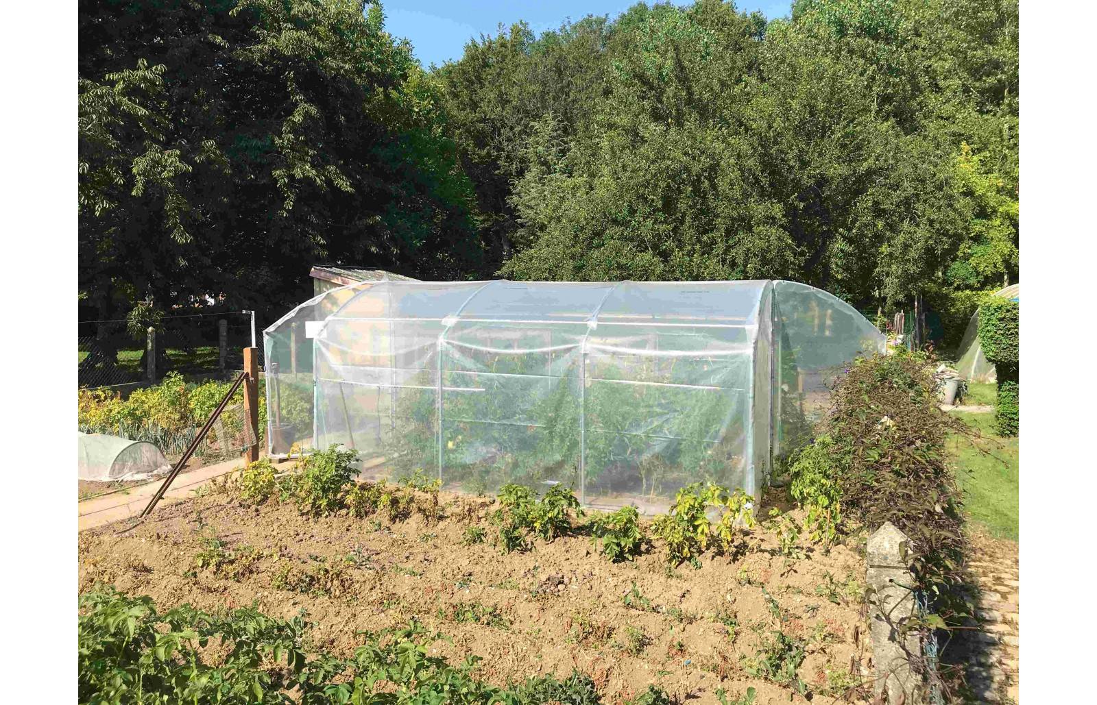 Serre tunnel de jardin - 13,5m² -  3 x 4,5 m - pieds droits - haute résistance à petit prix - LES SERRES TONNEAU - Image 7